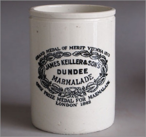 By the 1860s, Keiller was filling millions of these earthenware pots every year. They were made by Maling of Newcastle upon Tyne.