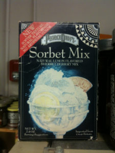 Pearce Duff sorbet mix, probably from the 1980s